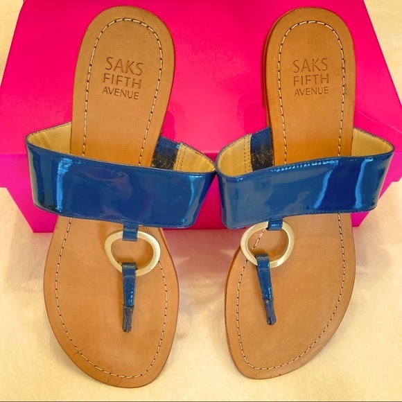 Saks Fifth Avenue Leather Sandals - Picture 5 of 15